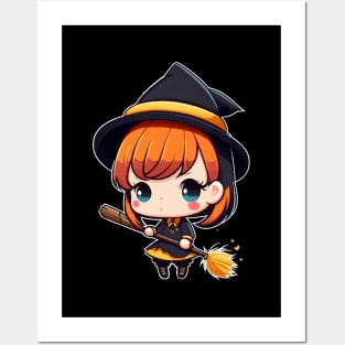 Cute But Witchy Chibi Witch Wicca Posters and Art